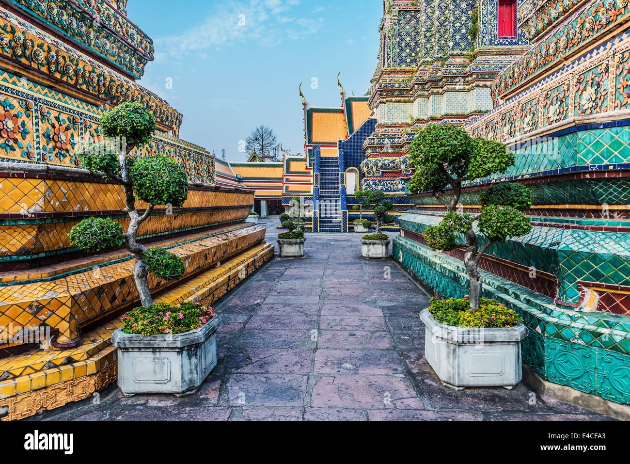 temple interior details Wat Pho temple Bangkok Thailand Stock Photo - Alamy