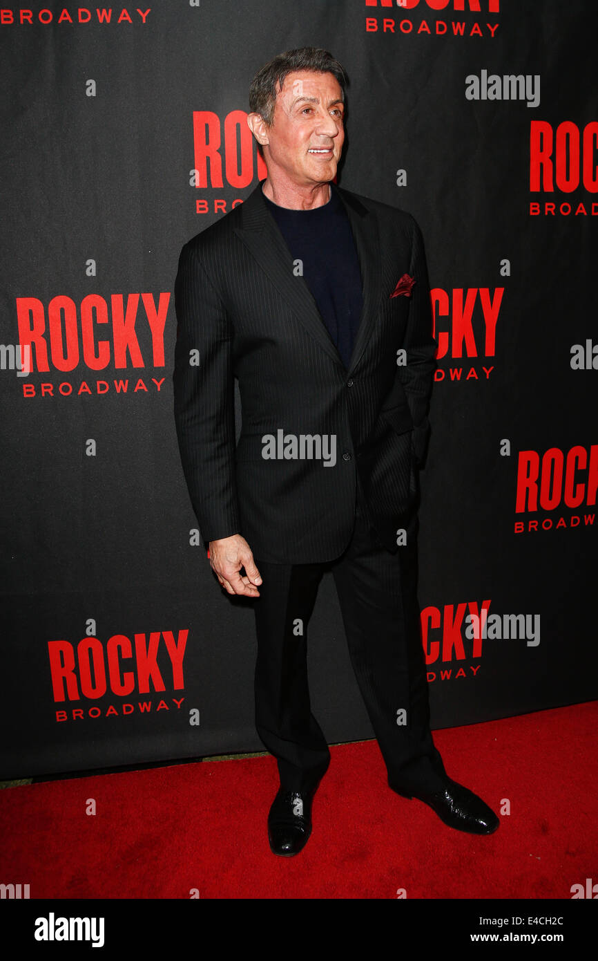 Actor Sylvester Stallone attends the 'Rocky' Broadway opening night after party at Roseland Ballroom on March 13, 2014. Stock Photo