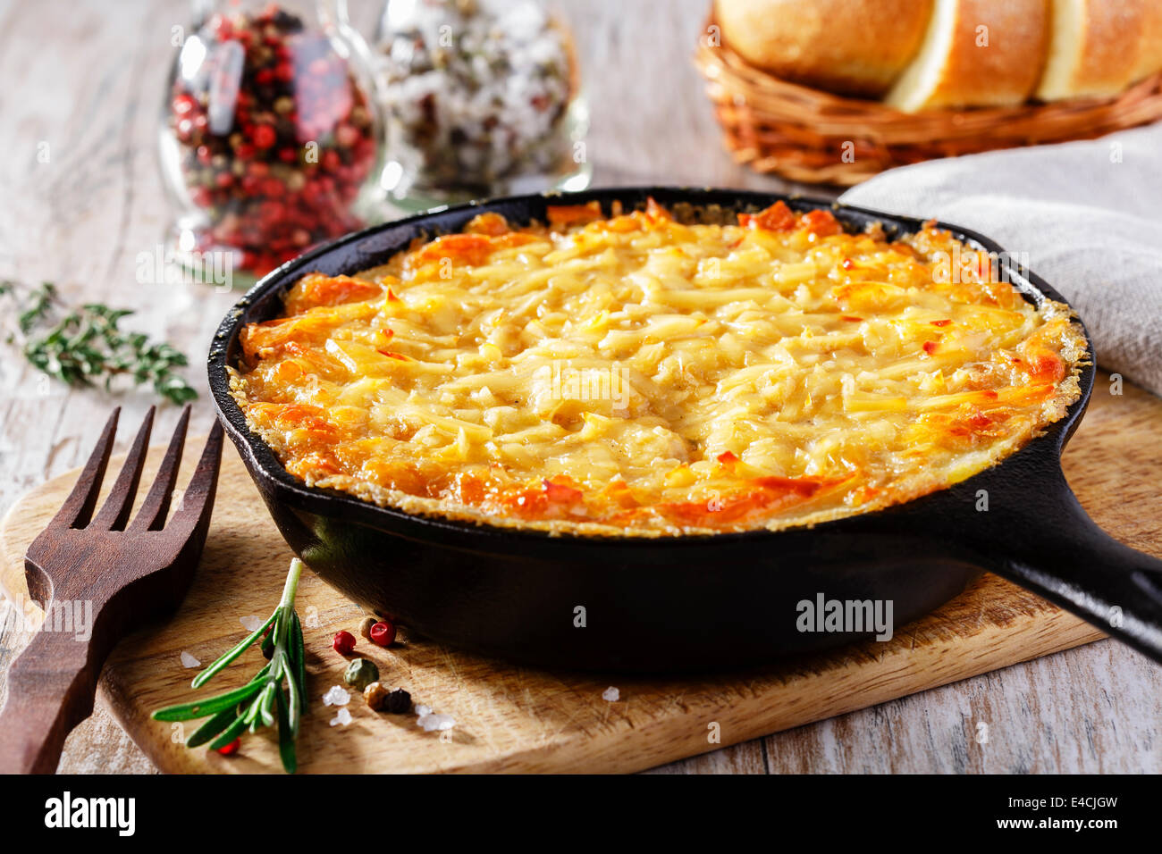 potato casserole cheese Stock Photo