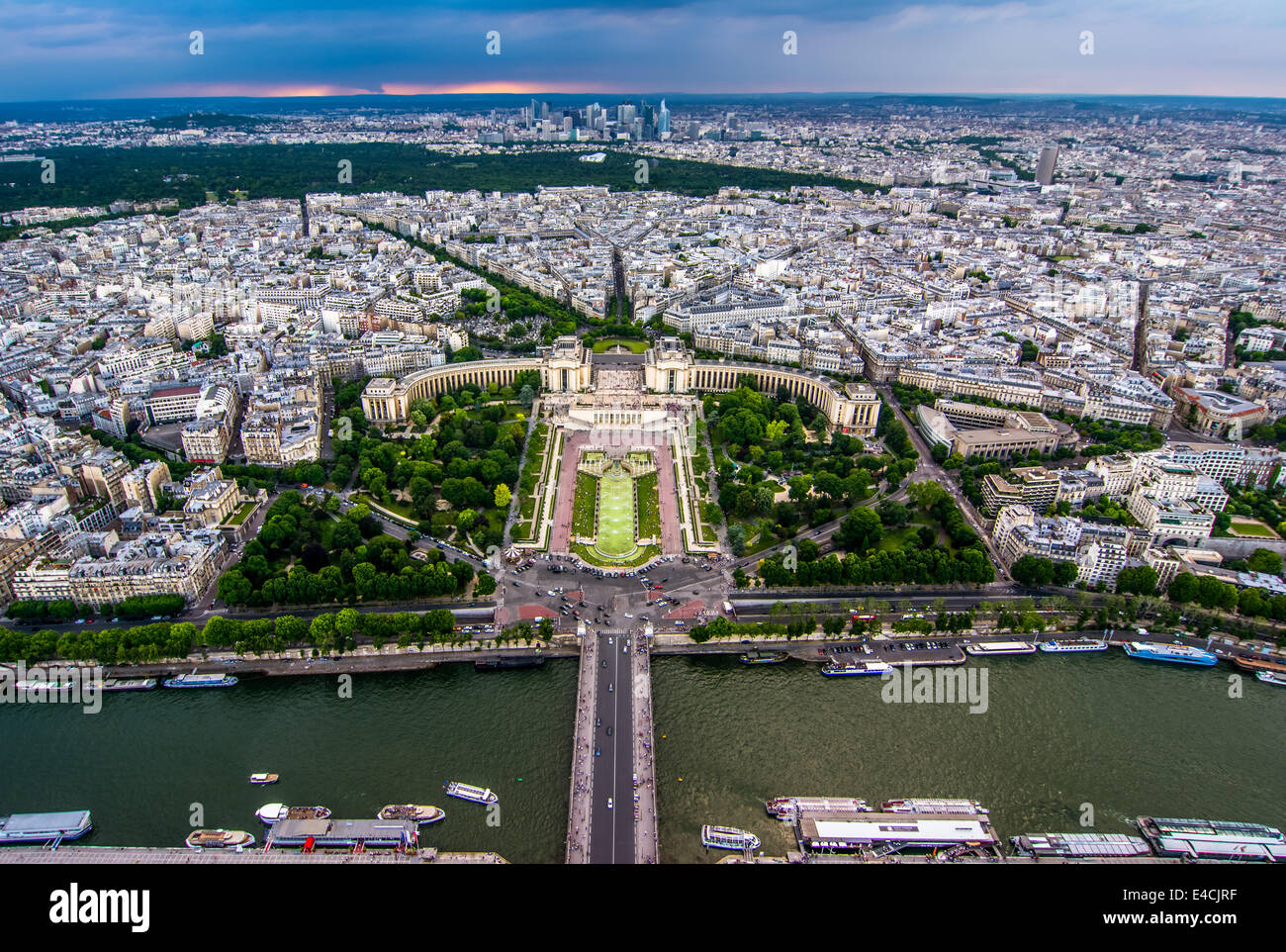 Paris view from Eiffel Tower Stock Photo