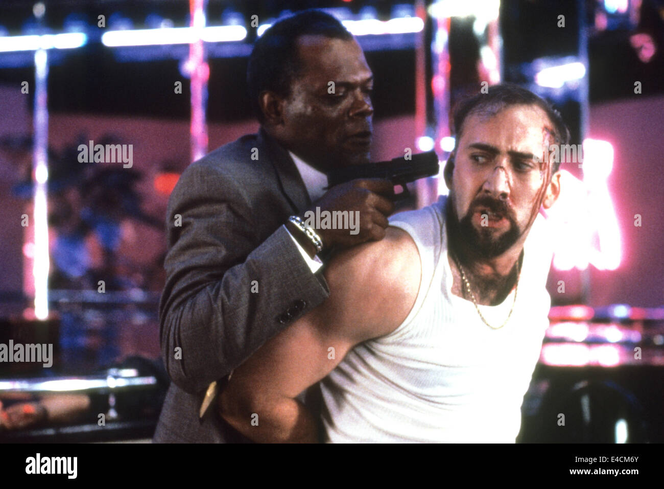 KISS OF DEATH 1995 Twentieth Century Fox film with Nicholas Cage and Samuel L. Jackson Stock Photo