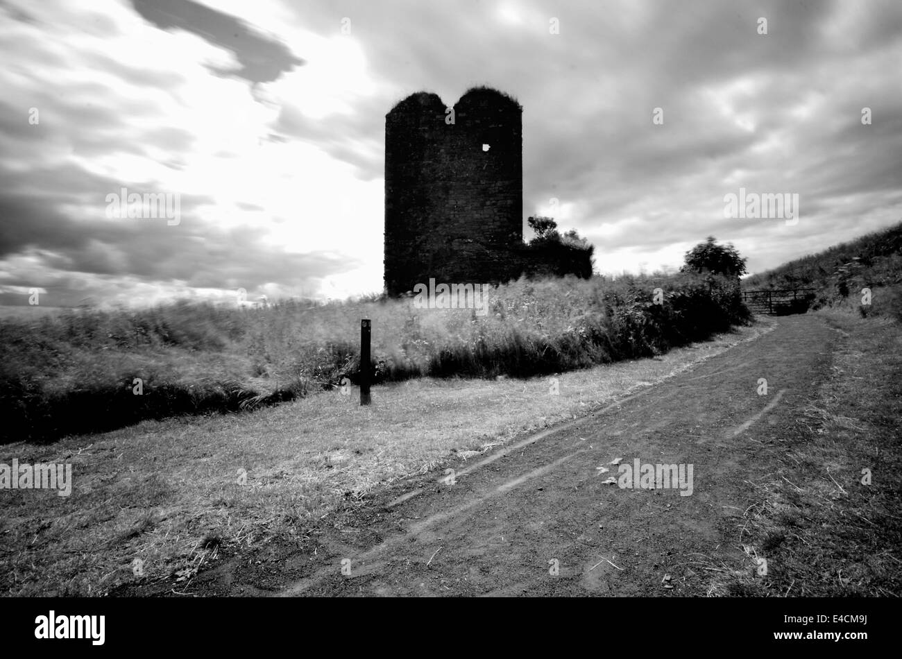Old stone ruins Black and White Stock Photos & Images - Alamy