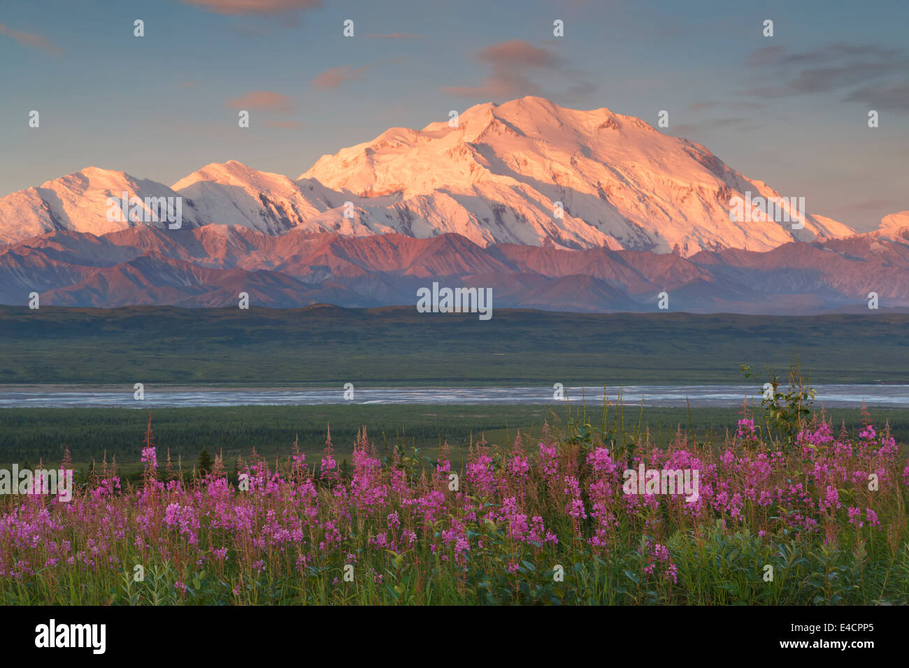 Mt McKinley also known as Denali, Denali National Park, Alaska Stock