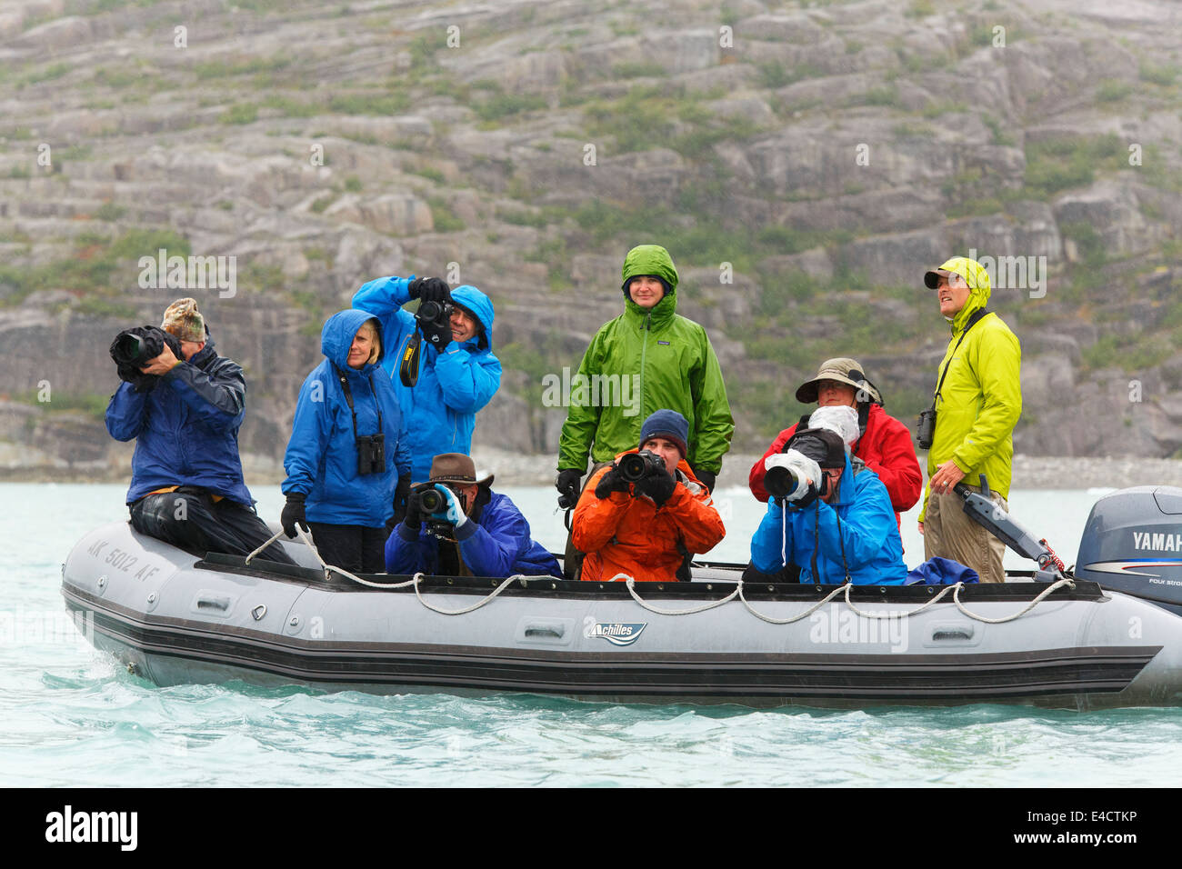 Rafting in Prince William Sound, Chugach National Forest, Alaska Stock ...