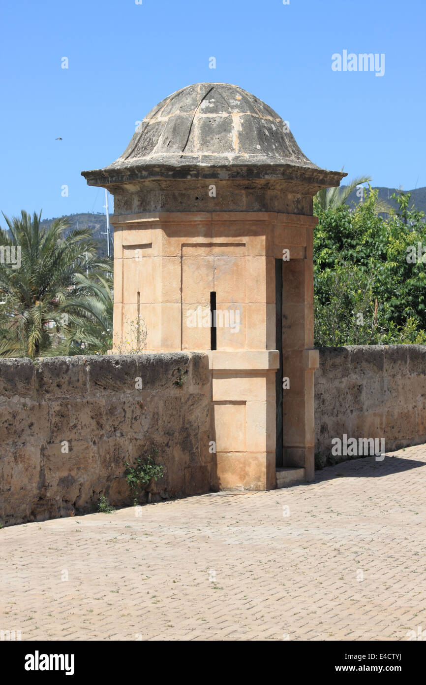 Sentry box at Dalt Murada in Palma de Mallorca, Spain Stock Photo