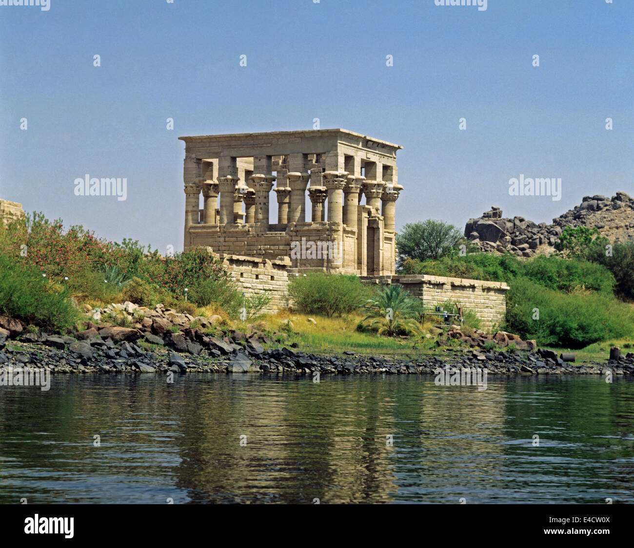 Trajan's Kiosk on Agilika island, Egypt Stock Photo