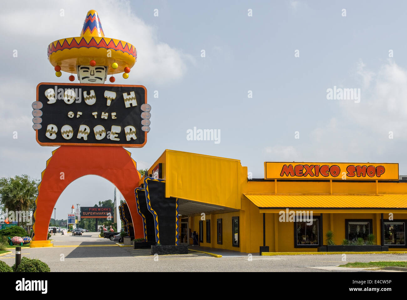 South of the Border tourist attraction on Interstate 95 between Dillon South Carolina and Rowland North Carolina USA Stock Photo