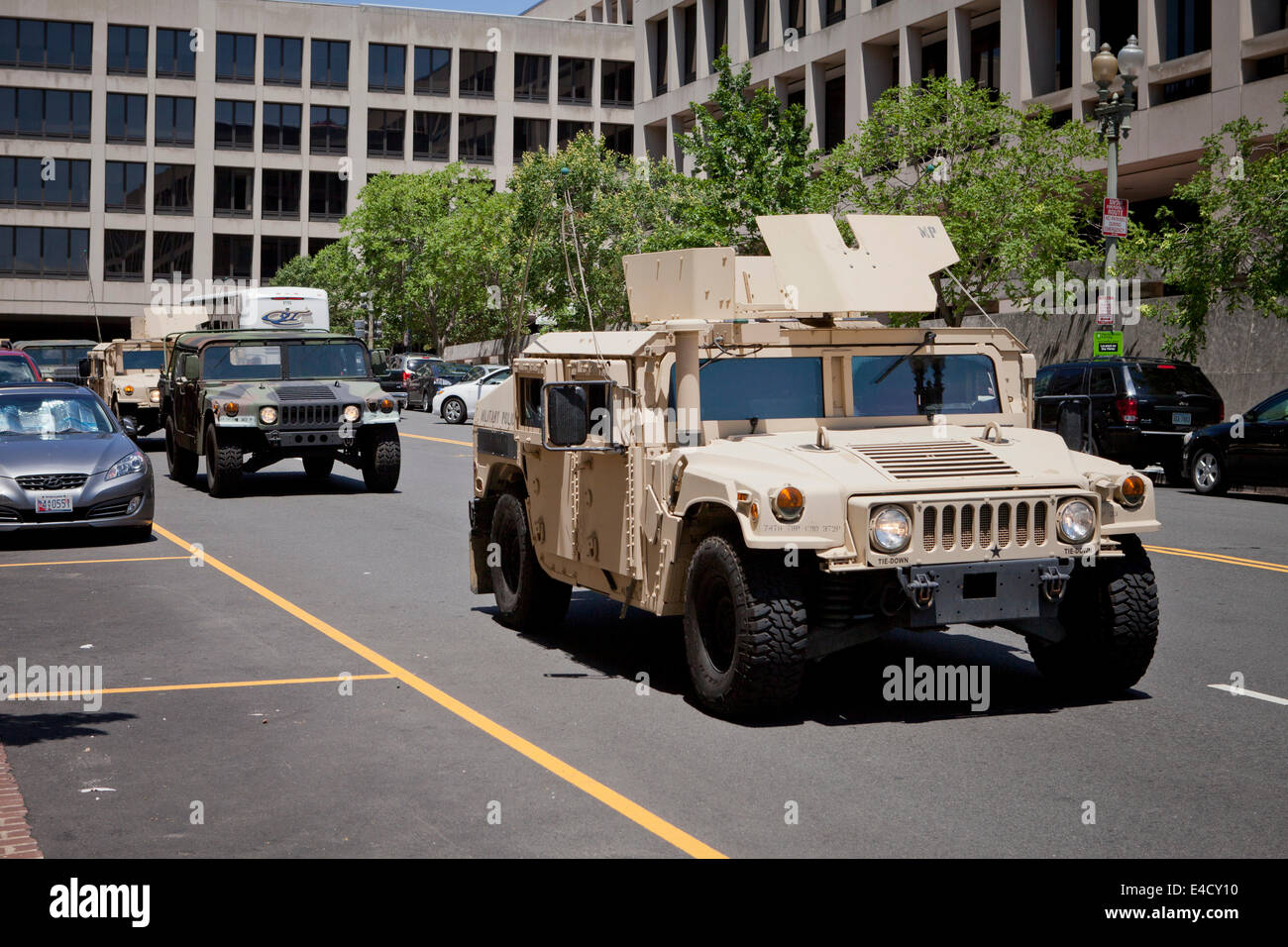 US Army Military Police Humvee truck - Washington, DC USA Stock Photo