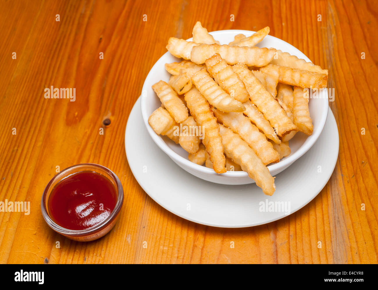 French Fries with Ketchup Stock Photo Alamy