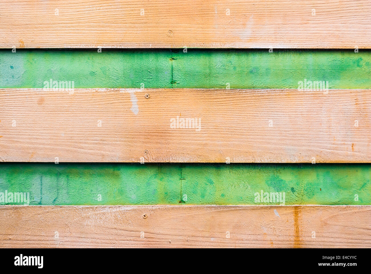 Dirty Brown Green Wood Background/ Texture. Stock Photo