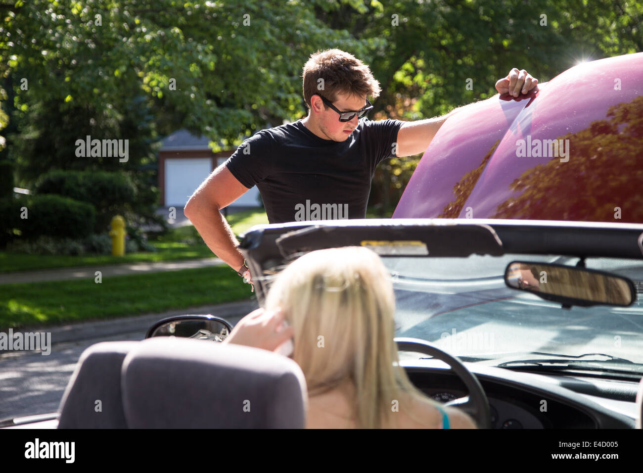 Car hood up hires stock photography and images Alamy