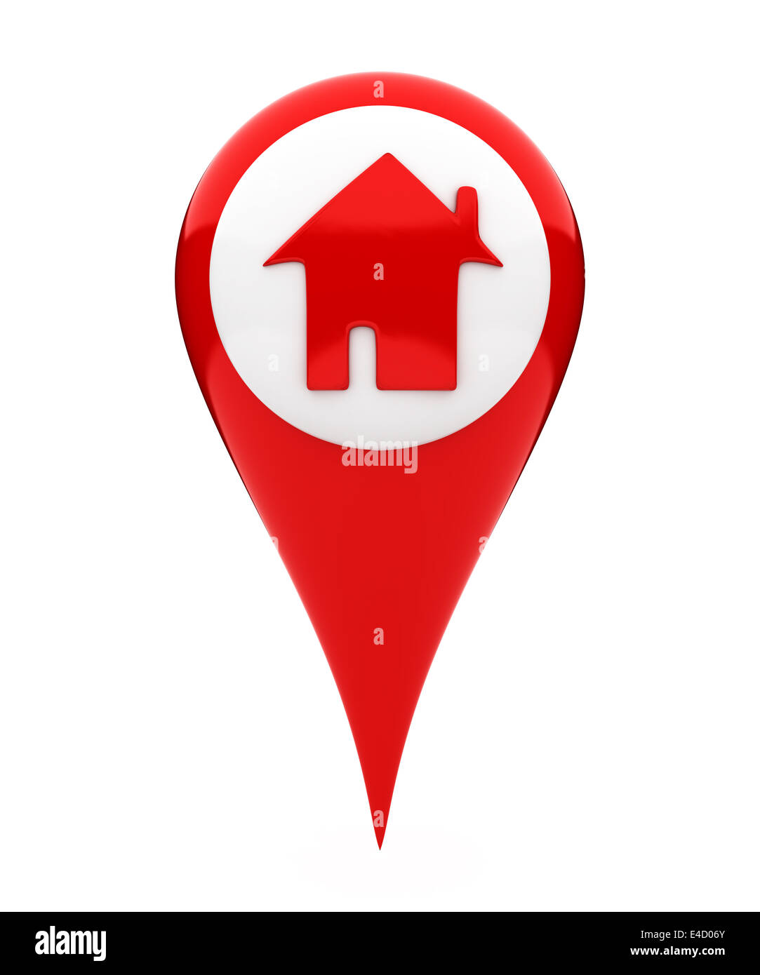 Location marker showing home icon Stock Photo