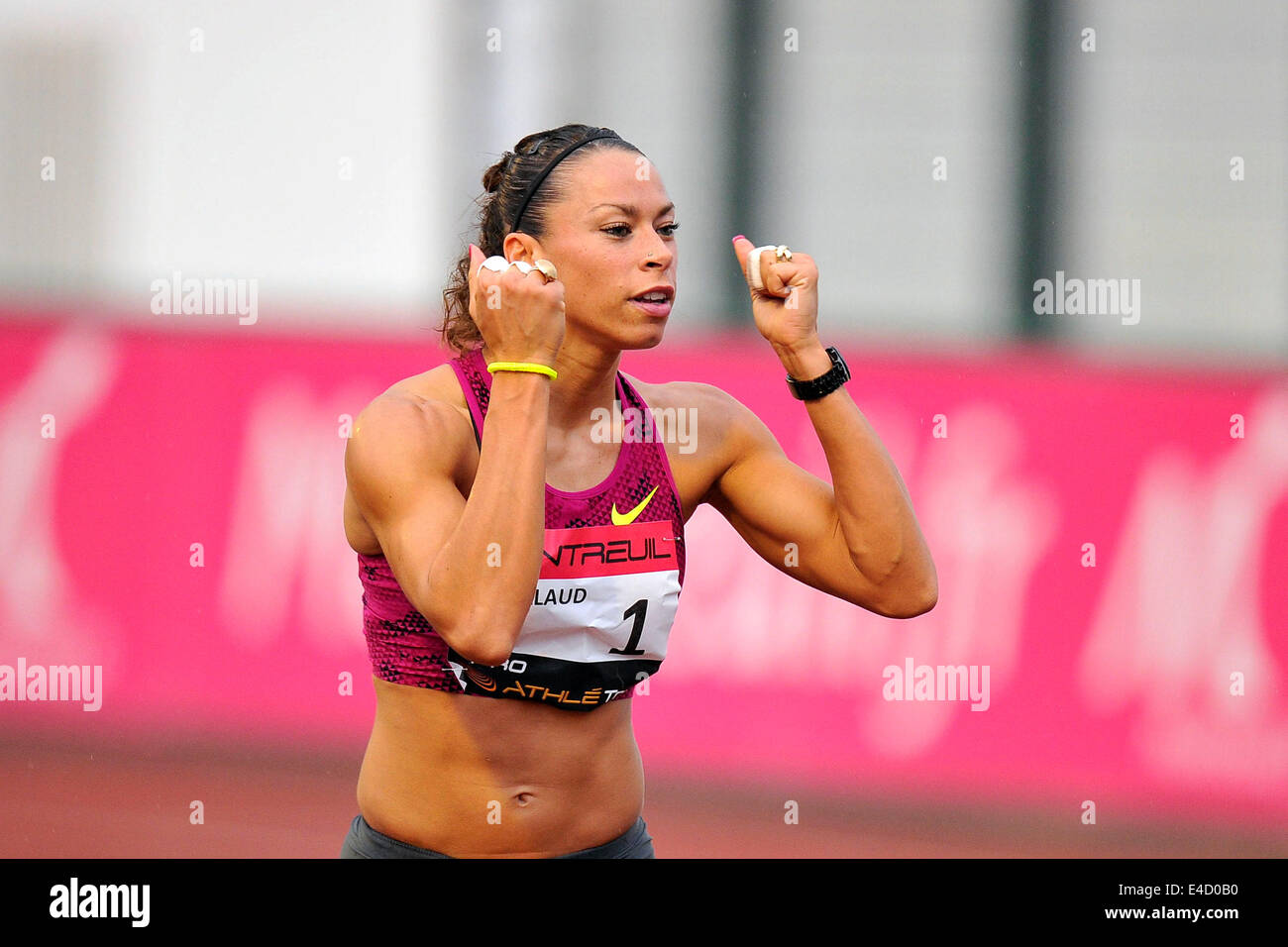 Montreuil, France. 7th July, 2014. Cindy Billaud - 100m haies Meeting ...