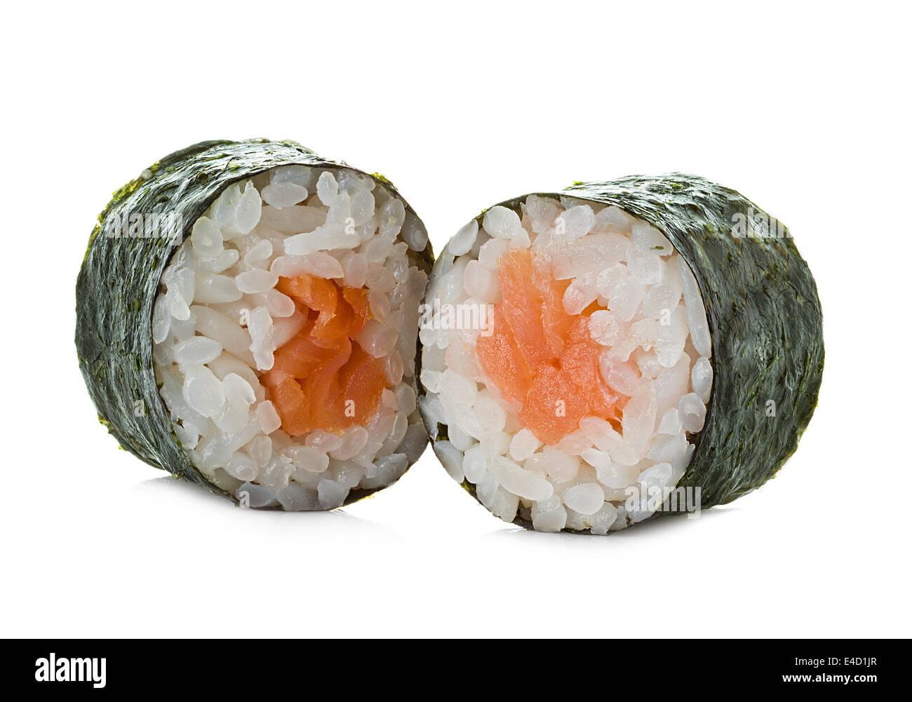 Sushi rolls isolated on a white background. Stock Photo