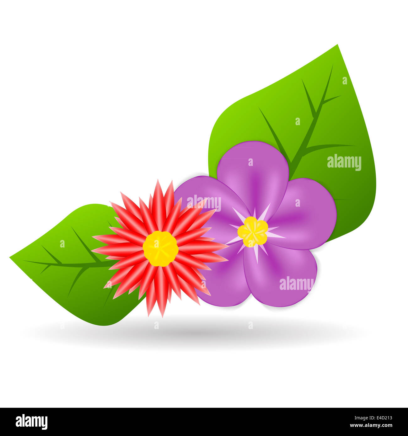 Abstract Colorful Flowers. Vector Illustration Stock Photo - Alamy