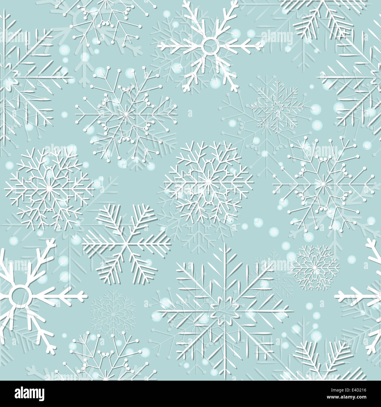 Seamless Snowflakes Background. Vector Illustration Stock Photo - Alamy