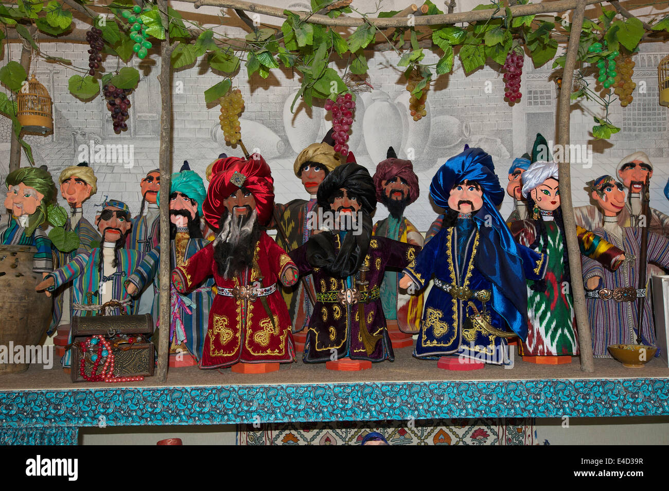 Traditional hand puppets, Bukhara, Uzbekistan Stock Photo