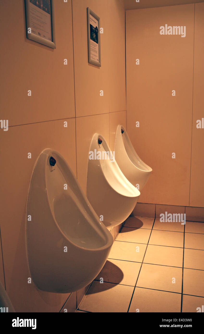A view of male urinals for visitors to the Cathedral at Norwich
