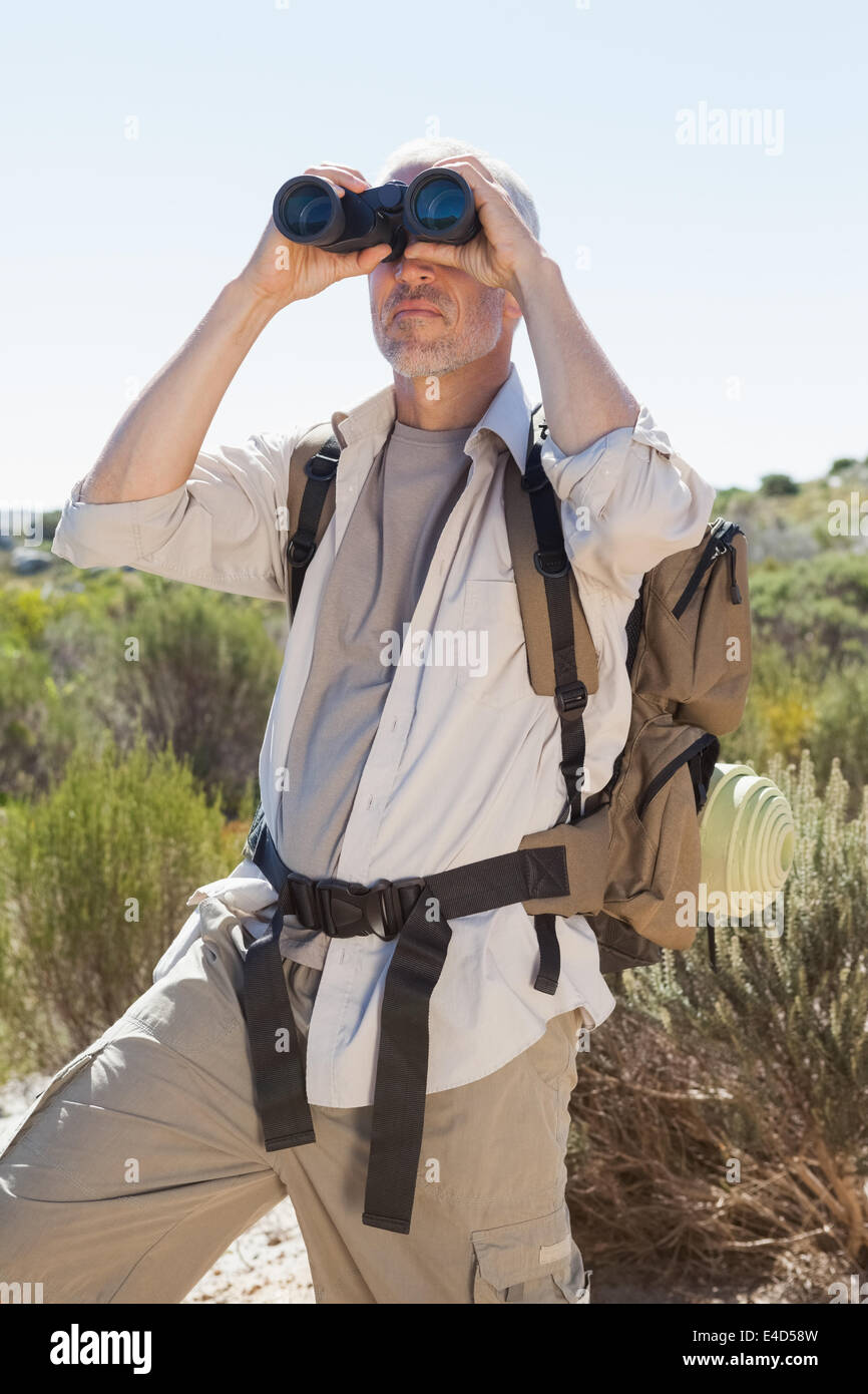 Dude with Binoculars looking meme