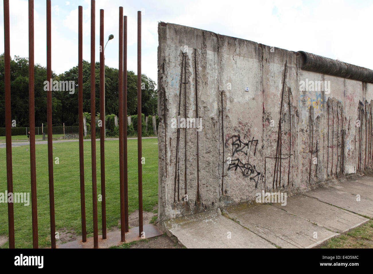 A section of the Berlin Wall at the Berlin Wall Memorial in Berlin