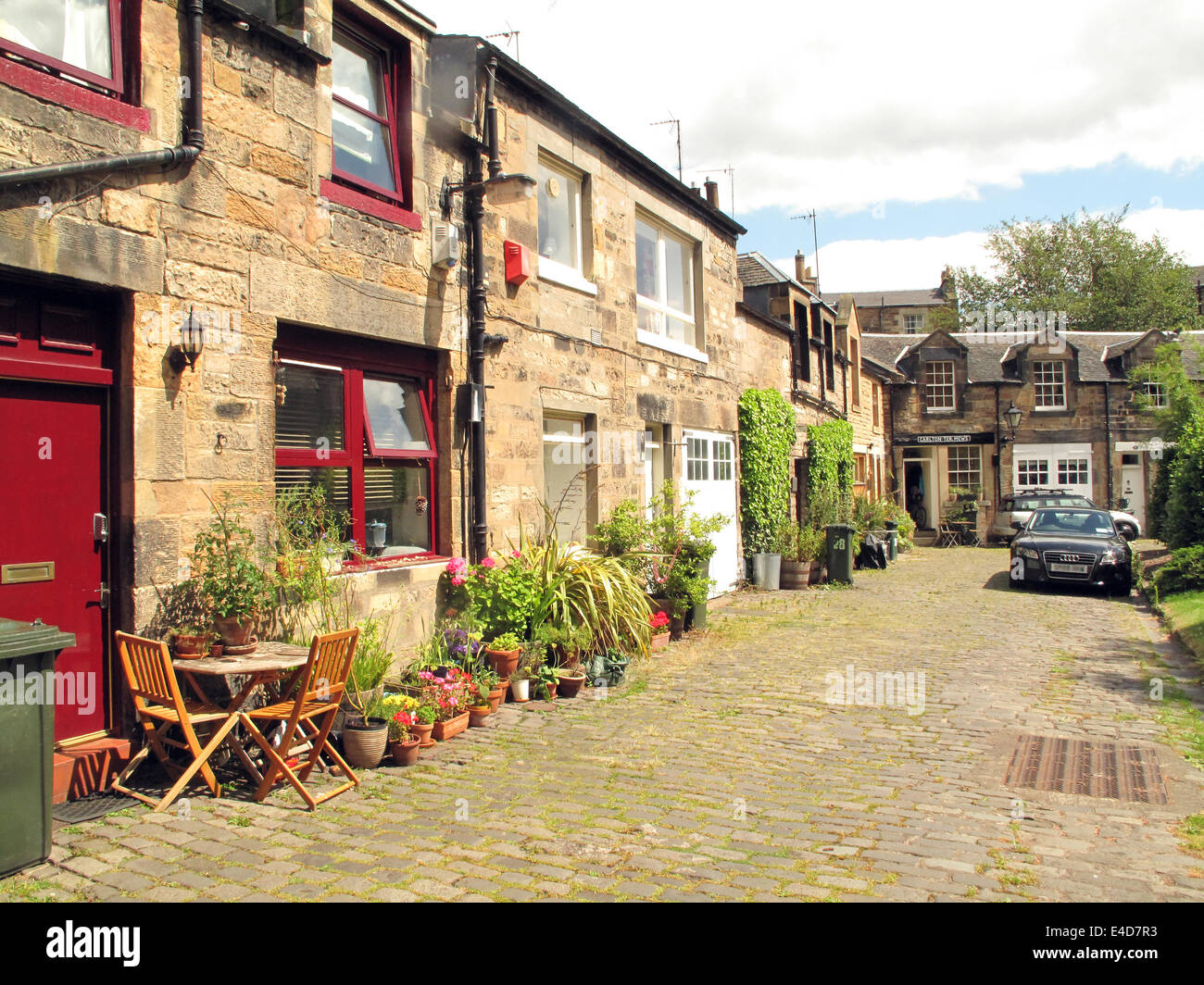 Residential mews in Carlton Terrace Edinburgh Scotland Stock Photo Alamy