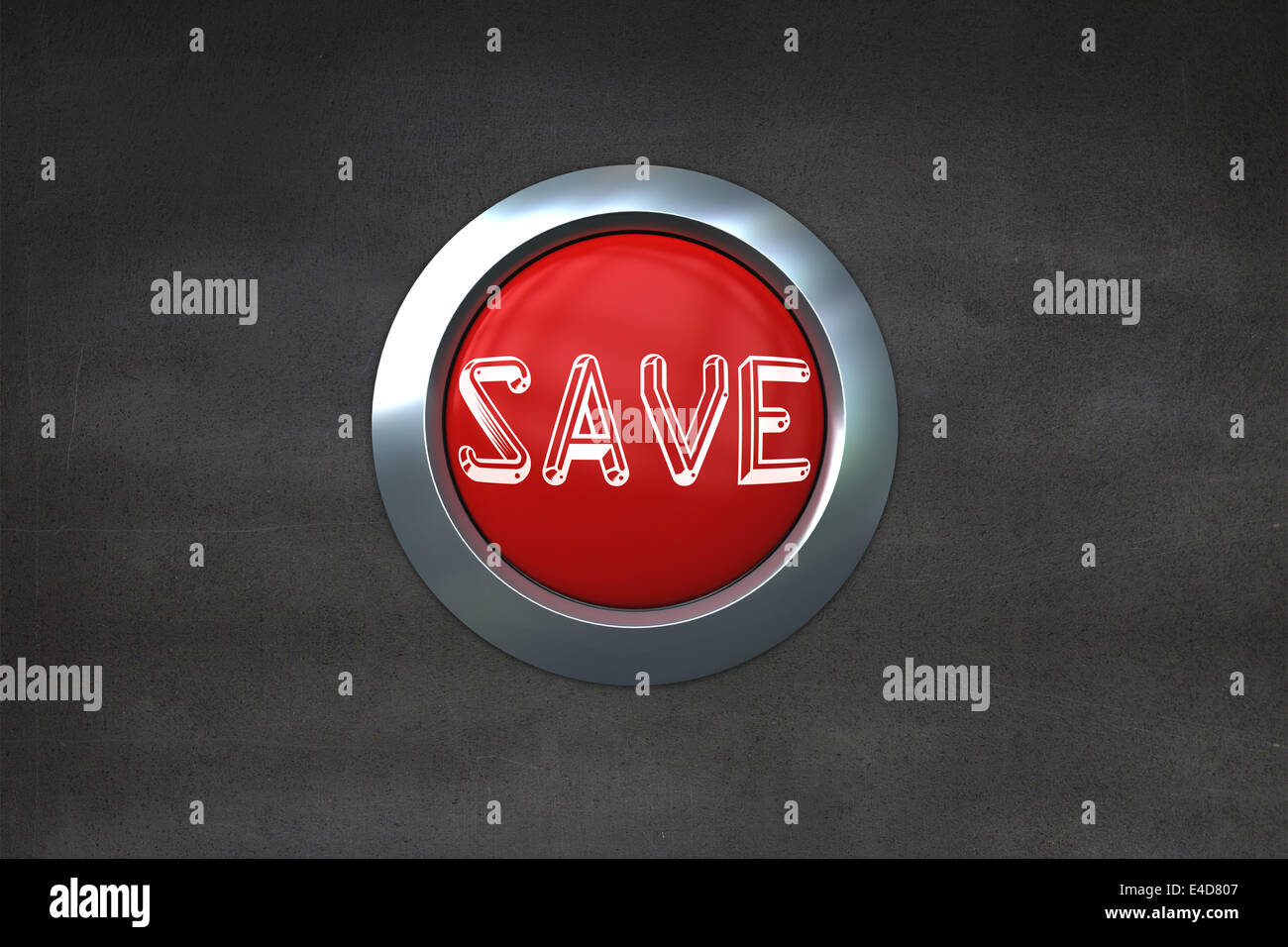 Save on digitally generated red push button Stock Photo - Alamy
