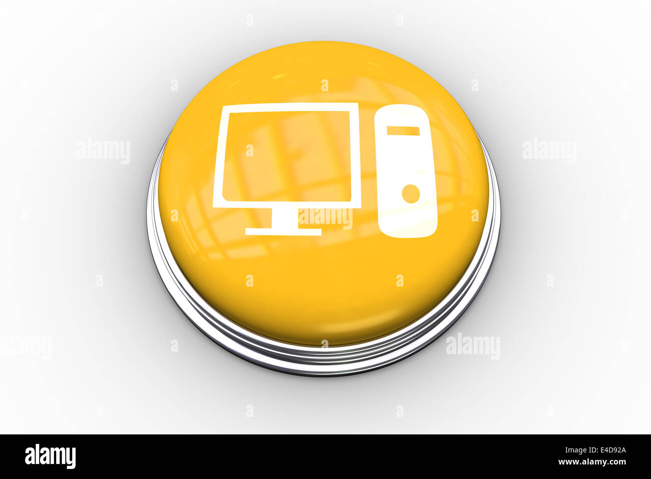 Composite image of computer graphic on button Stock Photo