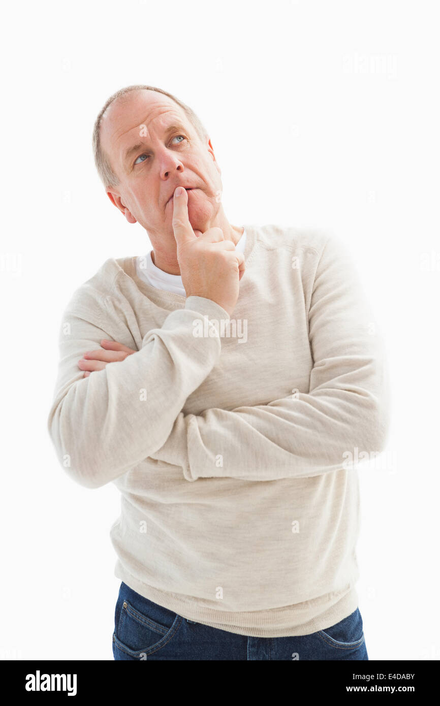 Man mature thinking hi-res stock photography and images - Alamy