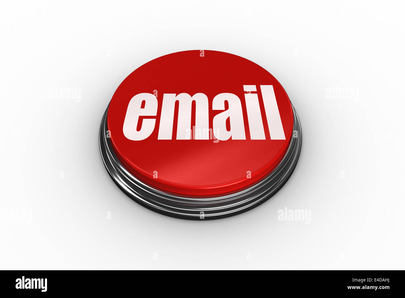 Email against digitally generated red push button Stock Photo - Alamy