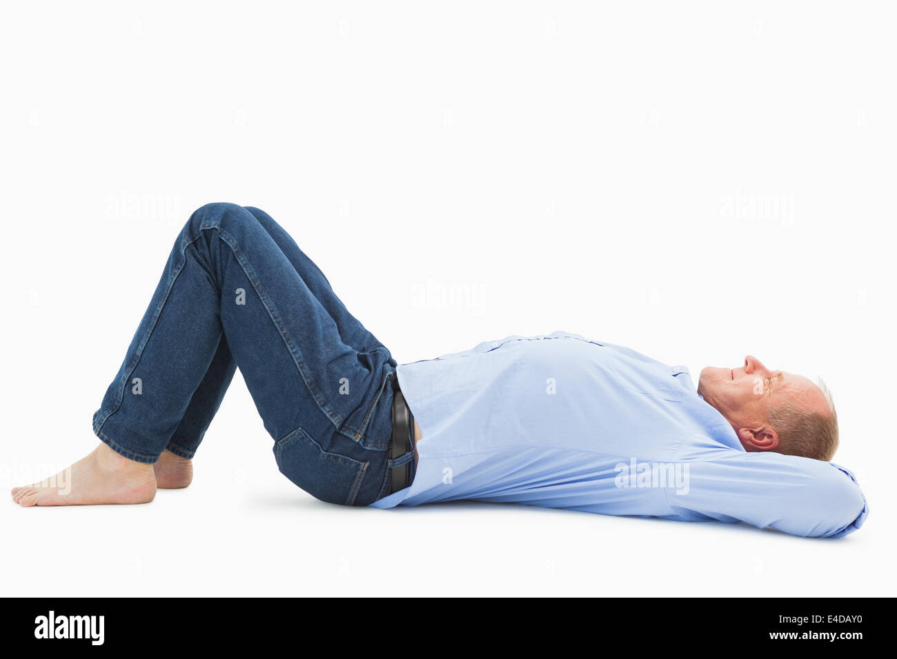 Calm relaxed mature man Cut Out Stock Images & Pictures - Alamy