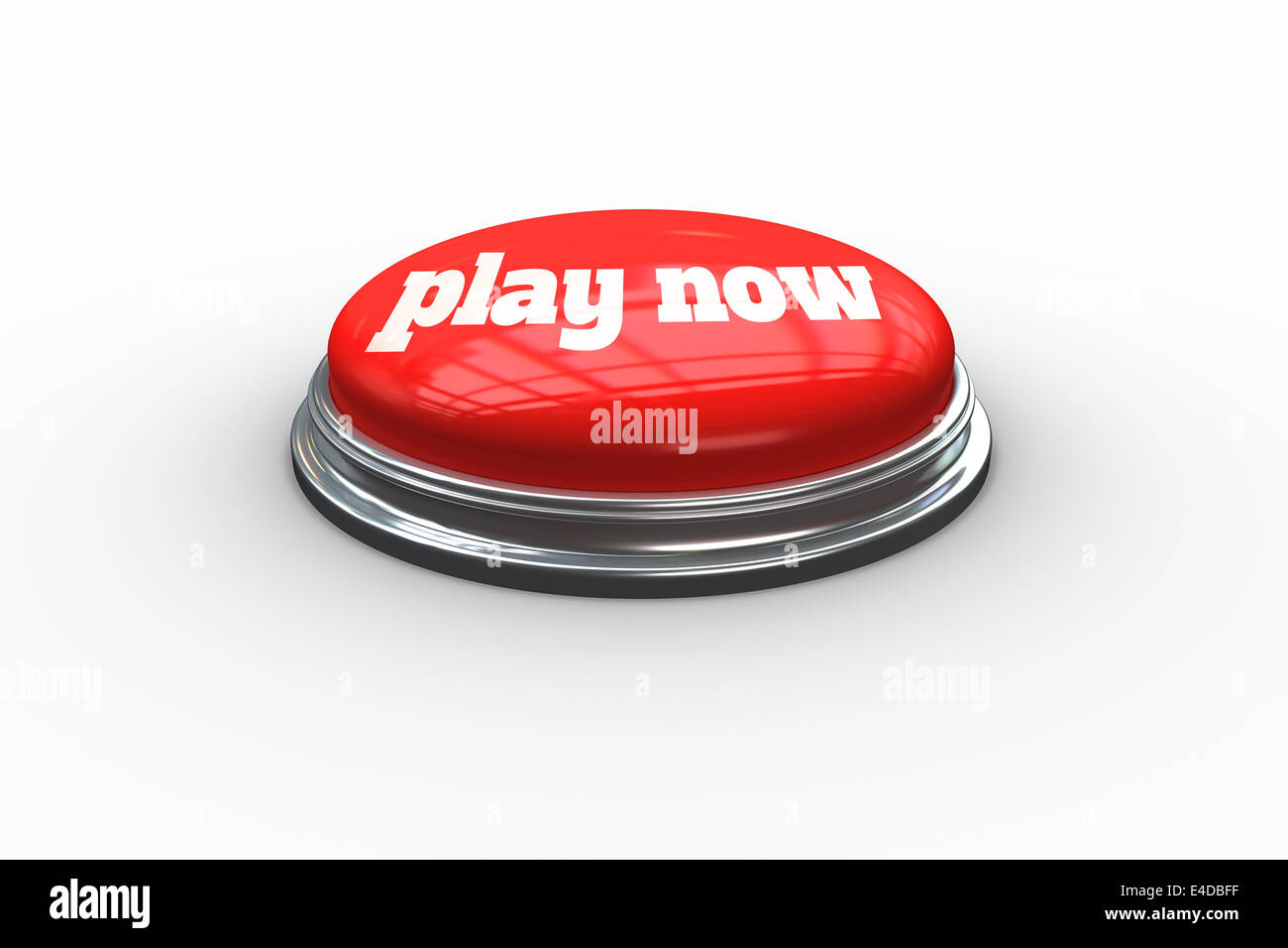 Play Now Button - Click on the Red Button Stock Vector