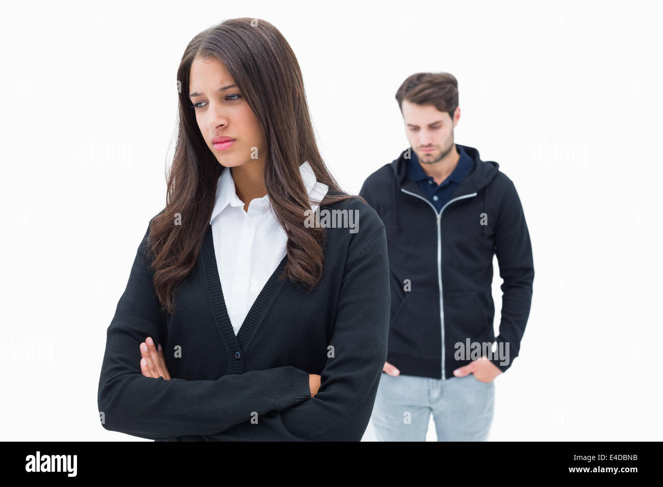 Unhappy couple not speaking to each other Stock Photo