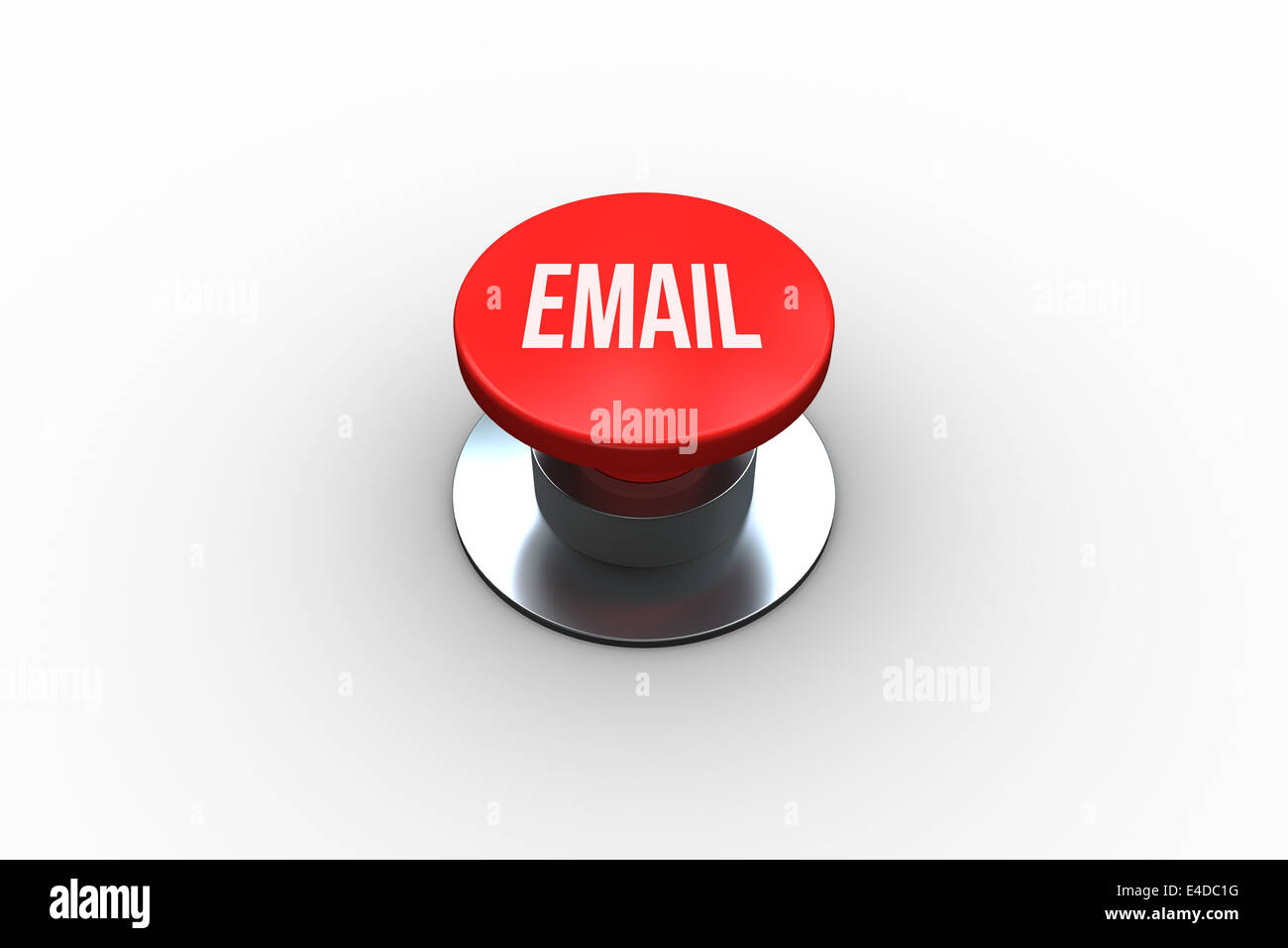 Email on digitally generated red push button Stock Photo - Alamy