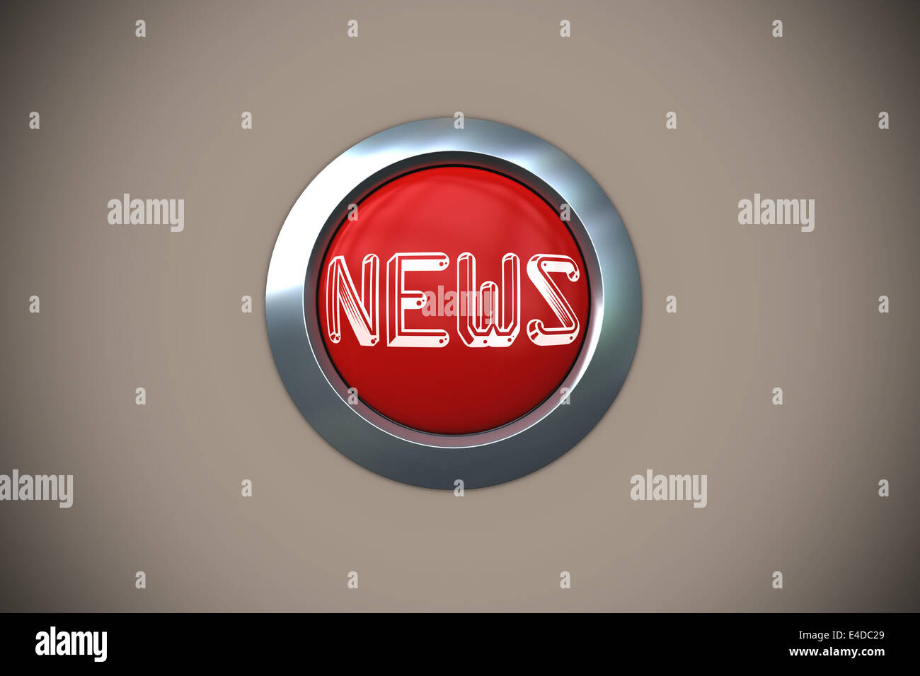 News on digitally generated red push button Stock Photo - Alamy