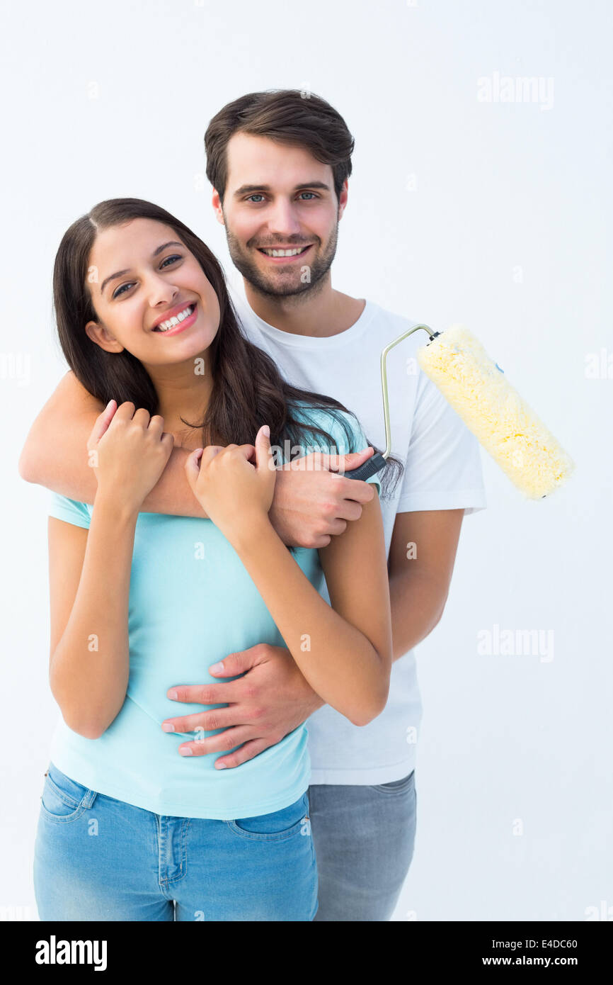 Portrait happy young man painting hi-res stock photography and images ...