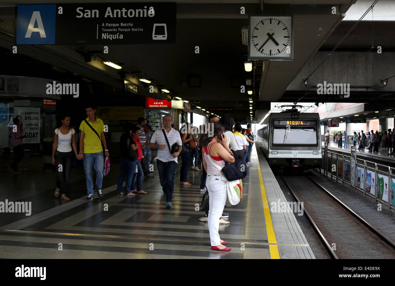 San Antonio metro station, Medellin, Medellín, Colombia Stock Photo