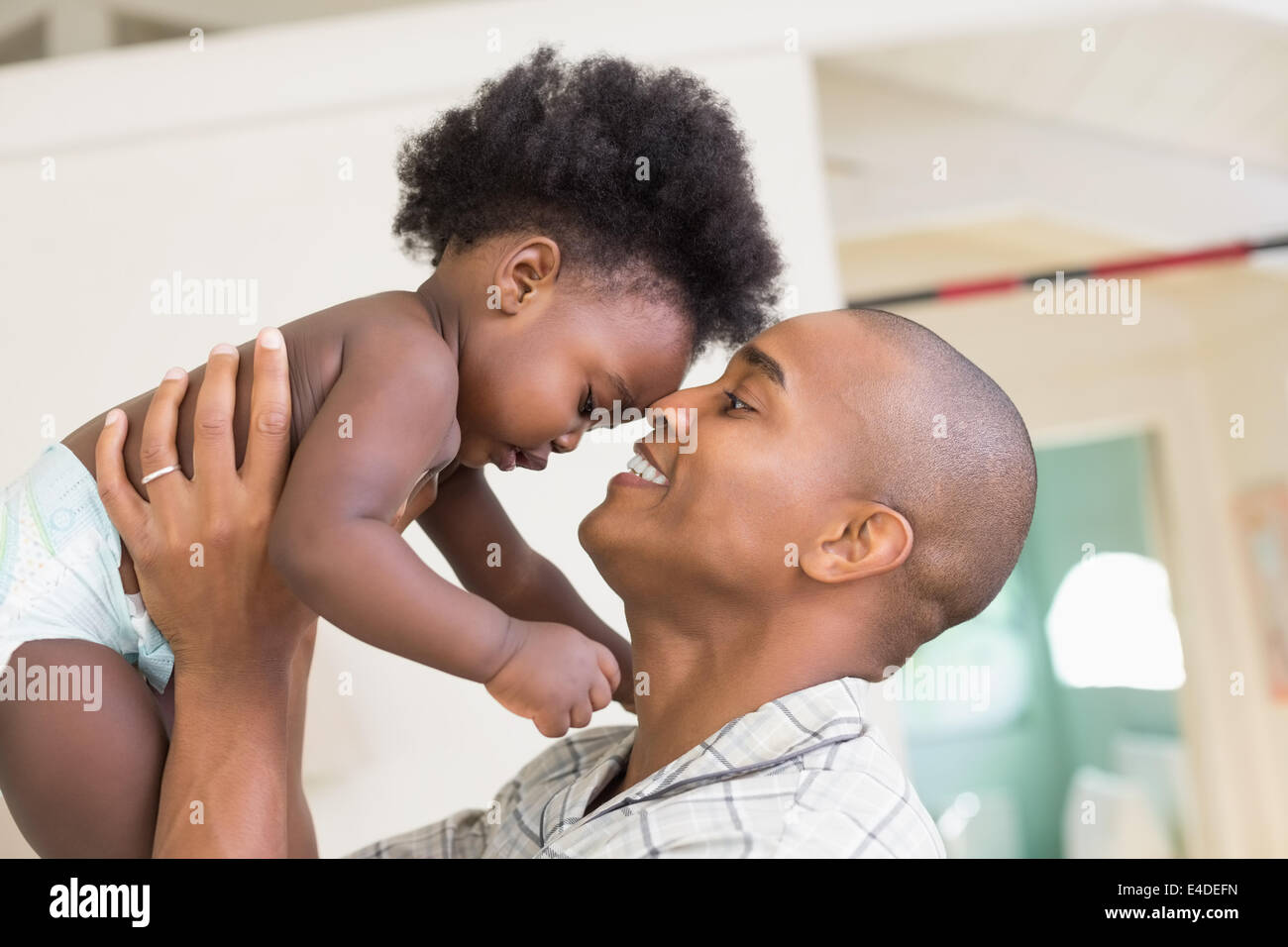 Happy father with his baby girl Stock Photo