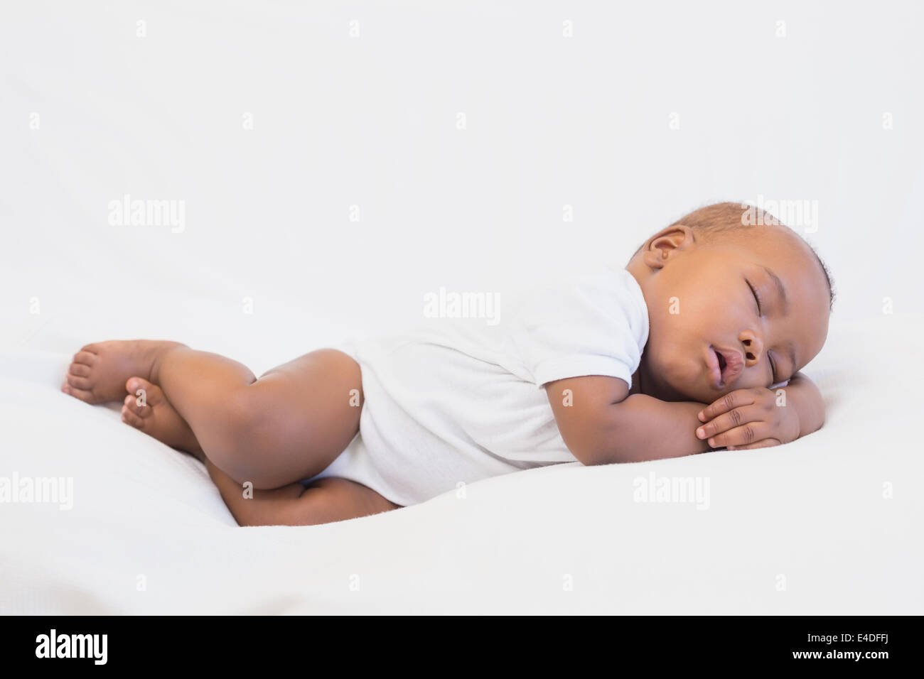 Adorable baby boy sleeping peacefully Stock Photo