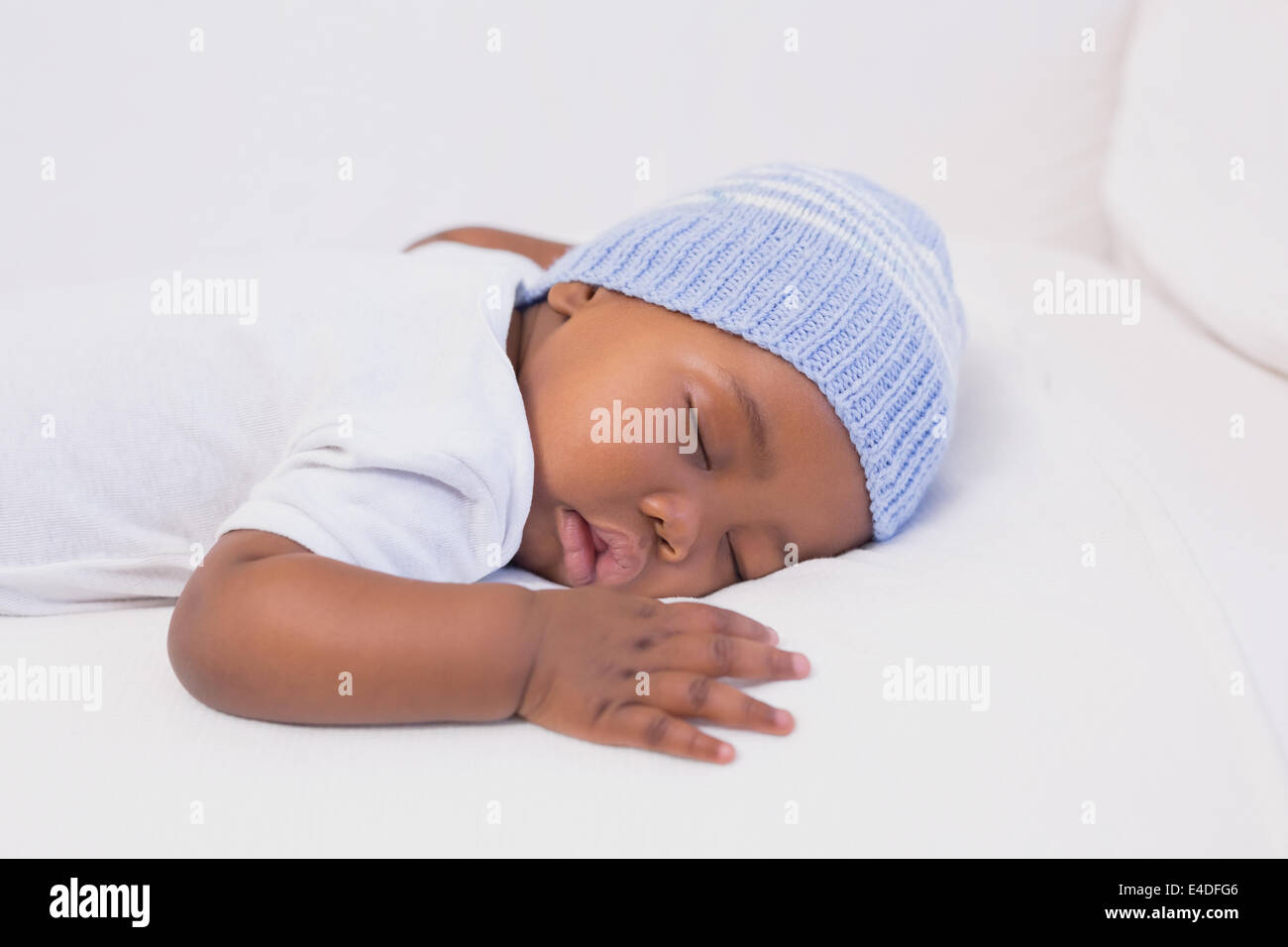 Adorable baby boy sleeping peacefully Stock Photo