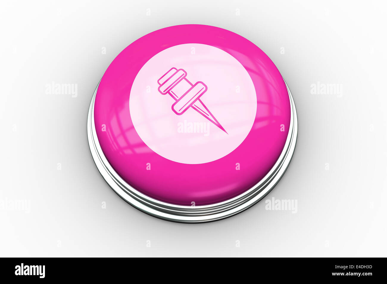 Pointer graphic on pink button Stock Photo