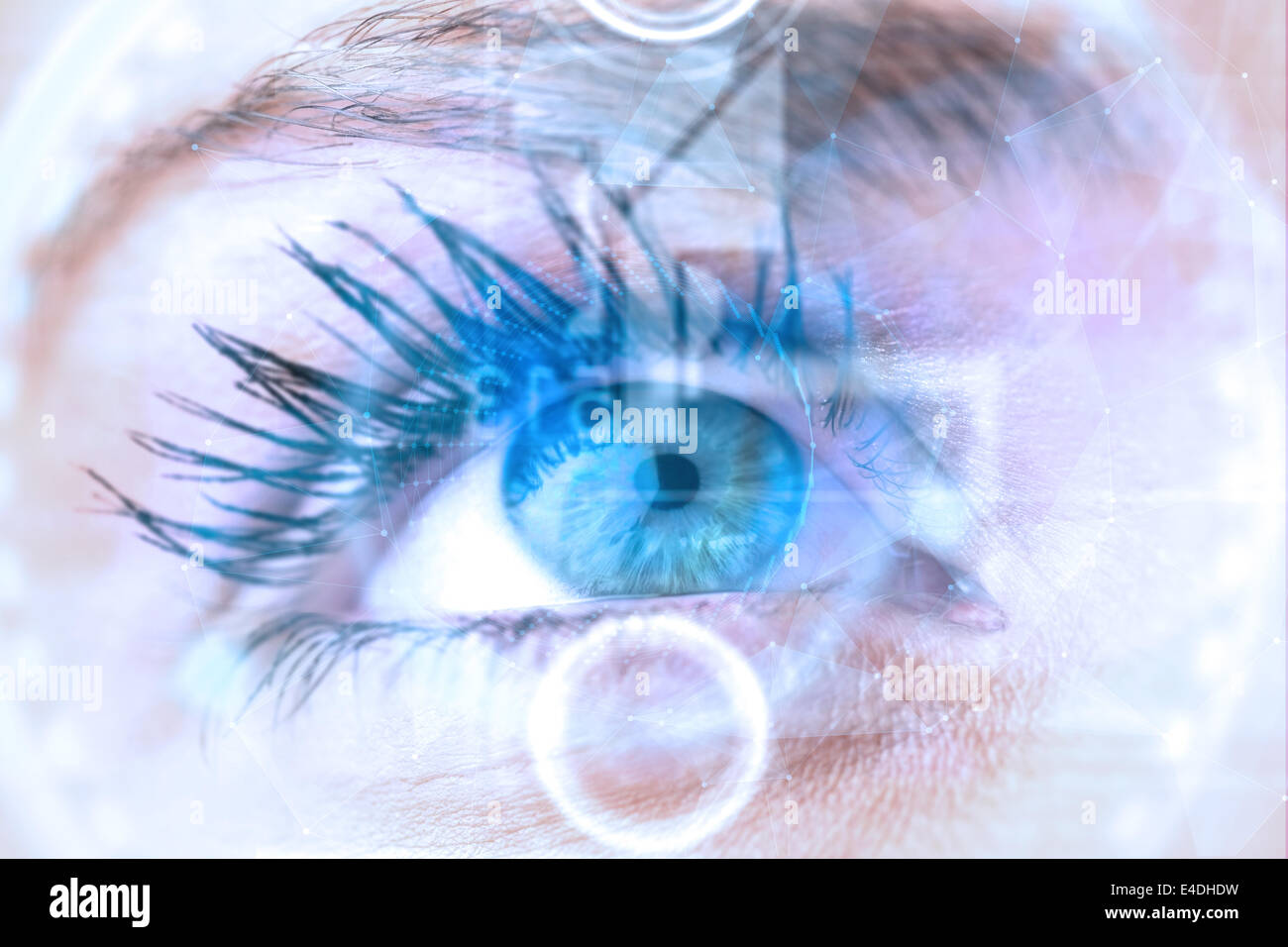 Composite image of close up of female blue eye Stock Photo - Alamy