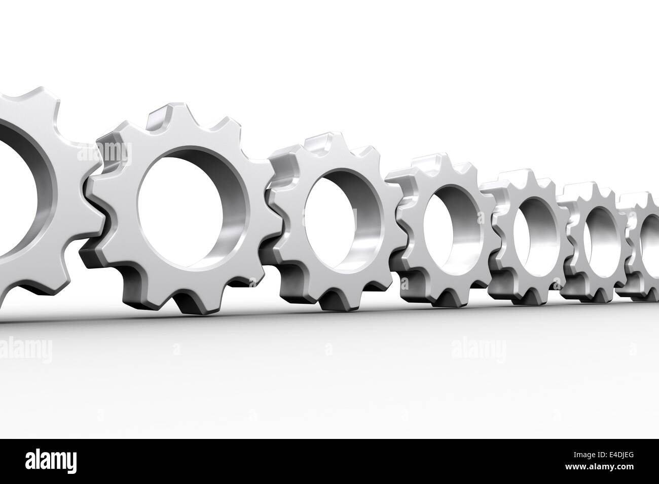 White cogs and wheels connecting Stock Photo - Alamy