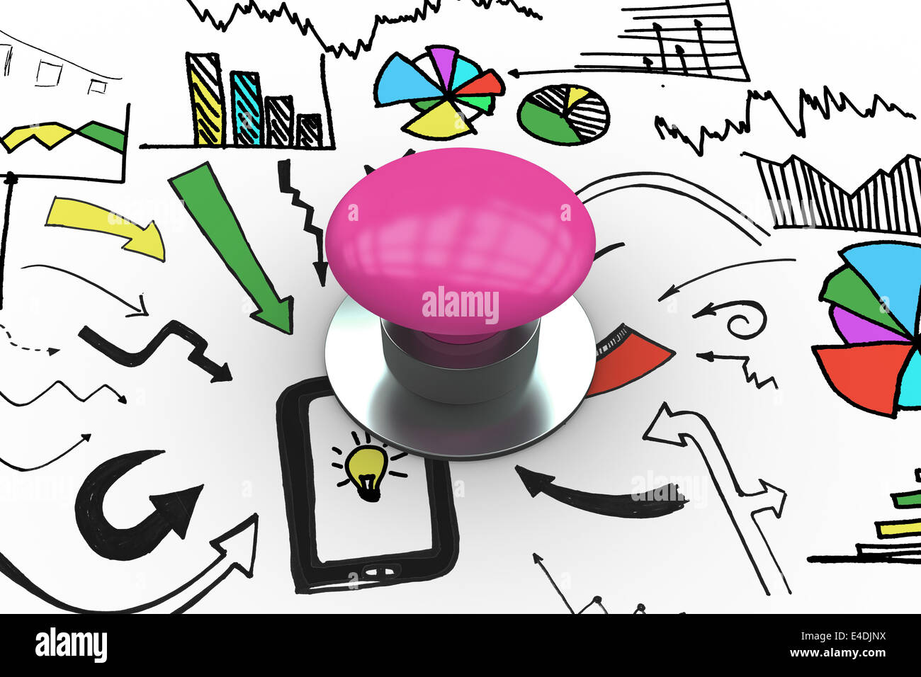 Start against brainstorm graphic Stock Photo