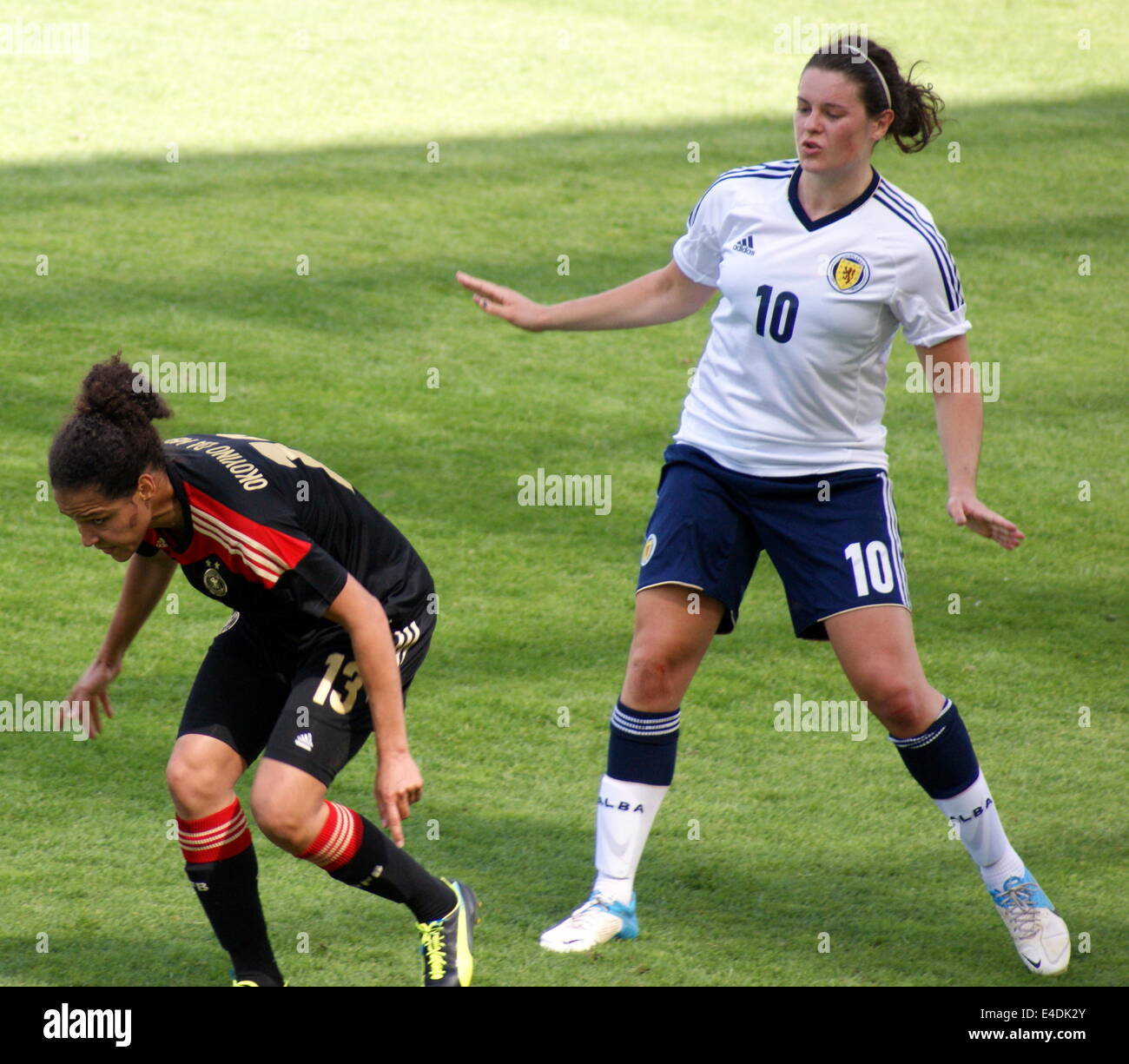 Women's Friendly International Germany 3 Scotland 0 Essen Stadion Saturday June 15th 2013 Stock Photo