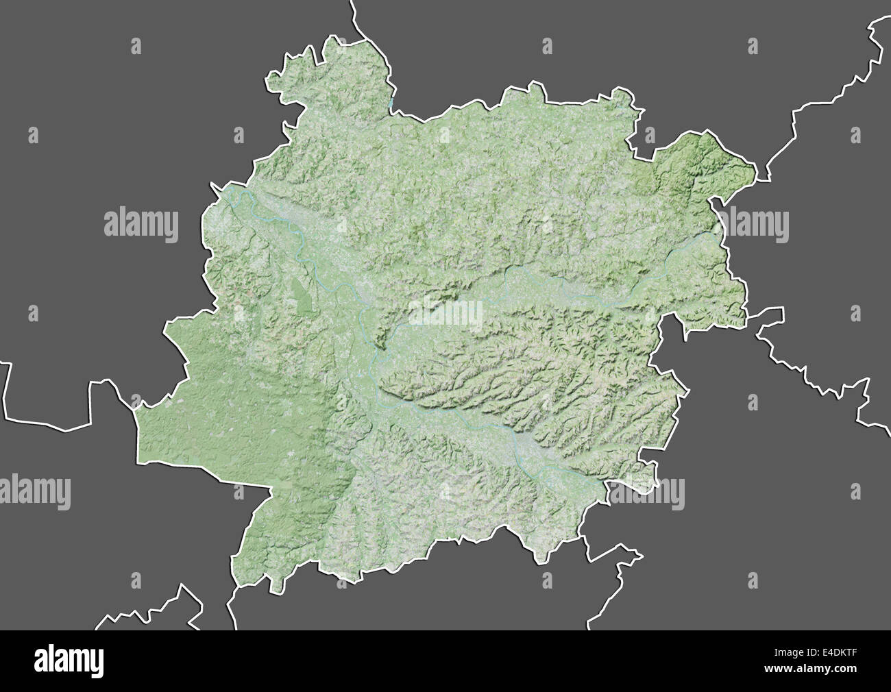 Departement of Lot-et-Garonne, France, Relief Map Stock Photo - Alamy