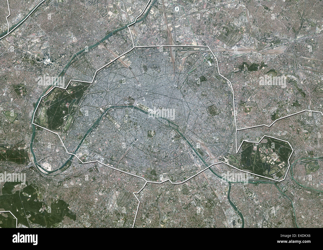 Satellite View Paris High Resolution Stock Photography and Images Alamy