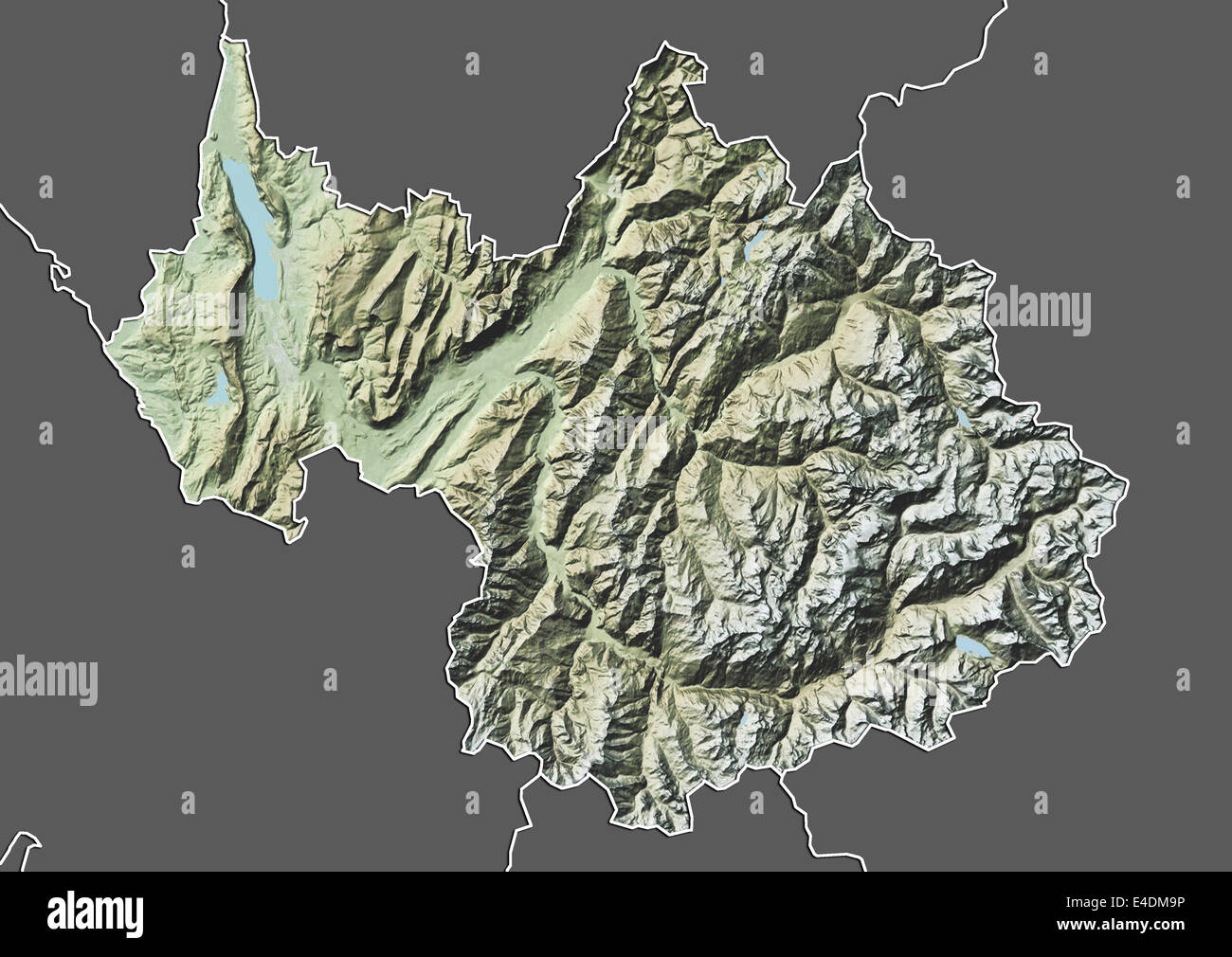 Departement of Savoie, France, Relief Map Stock Photo Alamy