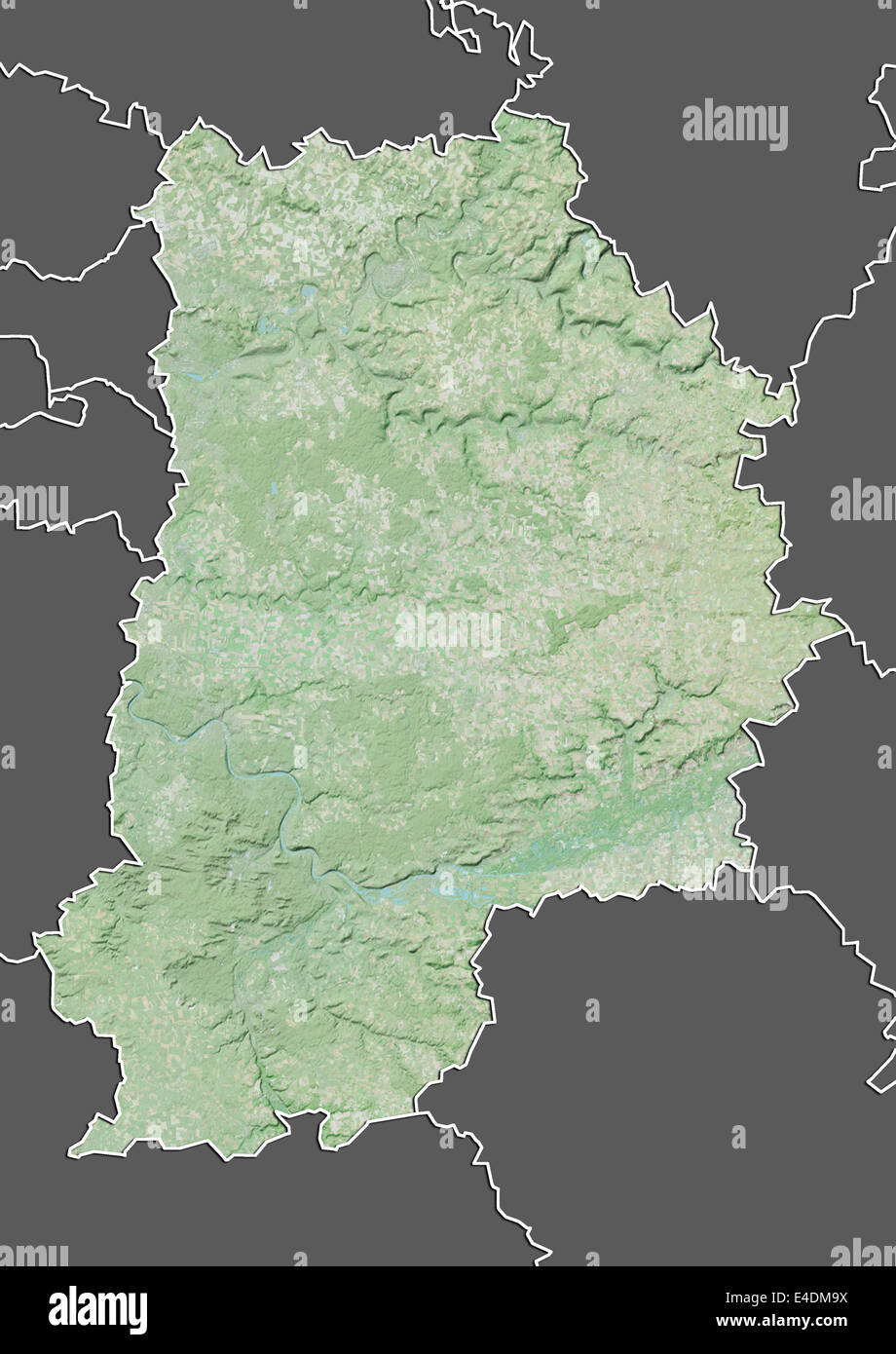 Departement of Seine-et-Marne, France, Relief Map Stock Photo - Alamy