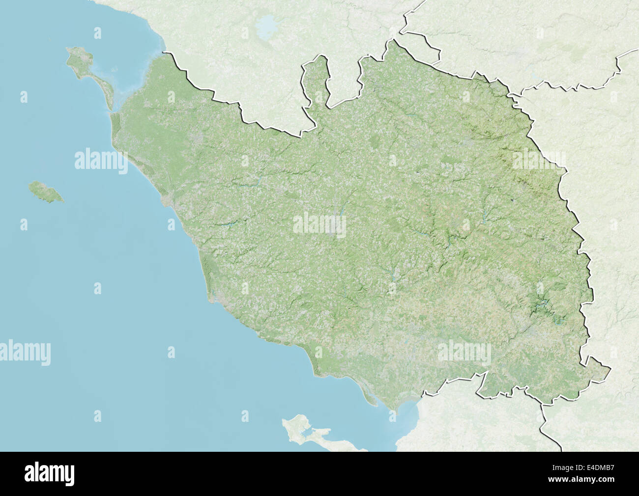 Departement of Vendee, France, Relief Map Stock Photo Alamy