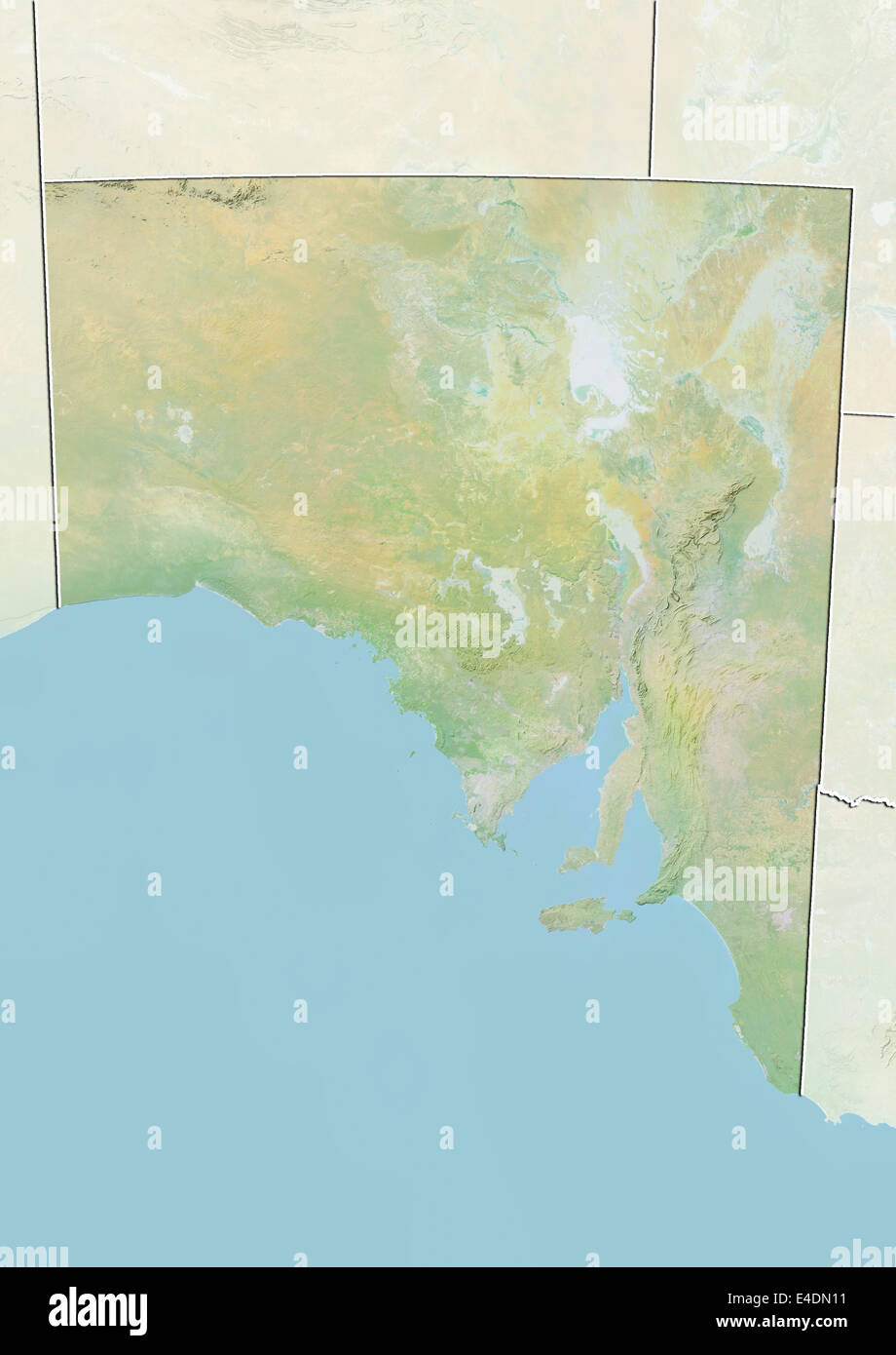State of South Australia, Australia, Relief Map Stock Photo